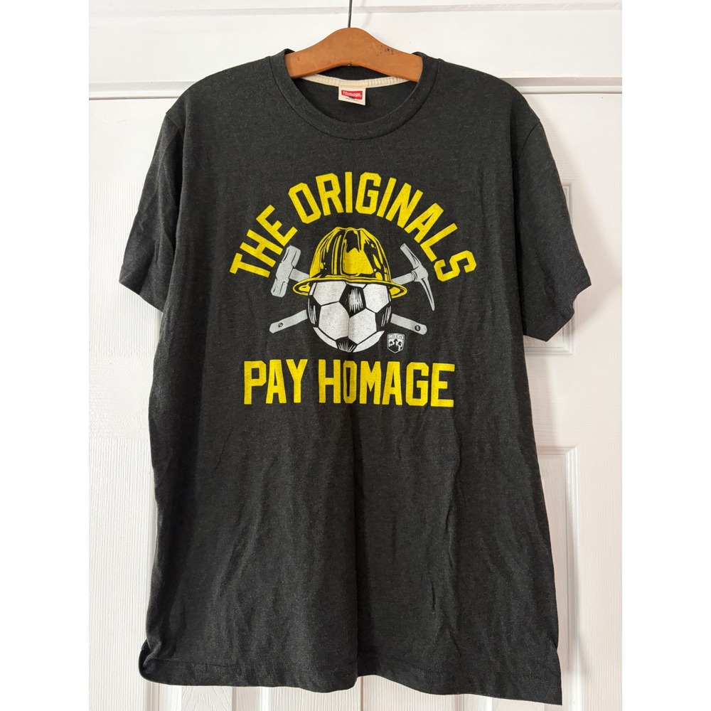 Homage Columbus Crew The Originals Pay Homage Soccer T-Shirt Mens Large Gray